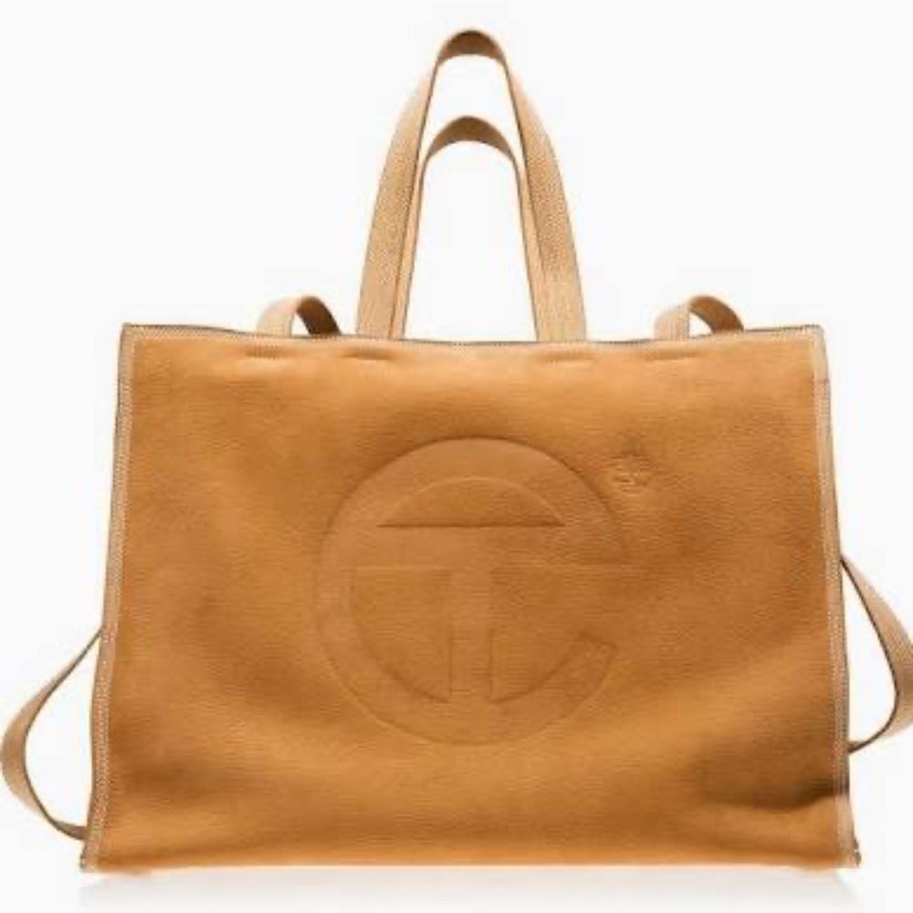 NWT Telfar Timberland 100% Genuine Leather Wheat Shopping Bag Large